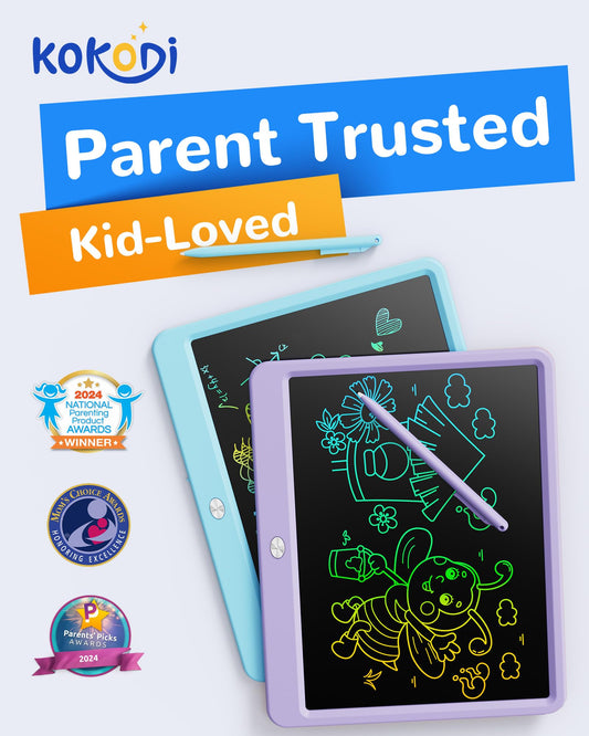 KOKODI doodle board colorful screen in use scene for kids.