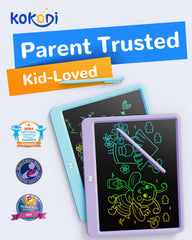 KOKODI doodle board colorful screen in use scene for kids.