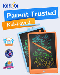KOKODI doodle board with erasable surface for mess-free imaginative play.