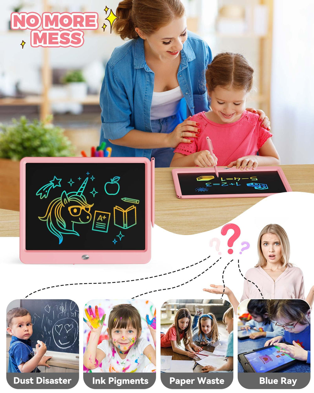KOKODI eco-friendly reusable doodle board helps reduce paper waste.