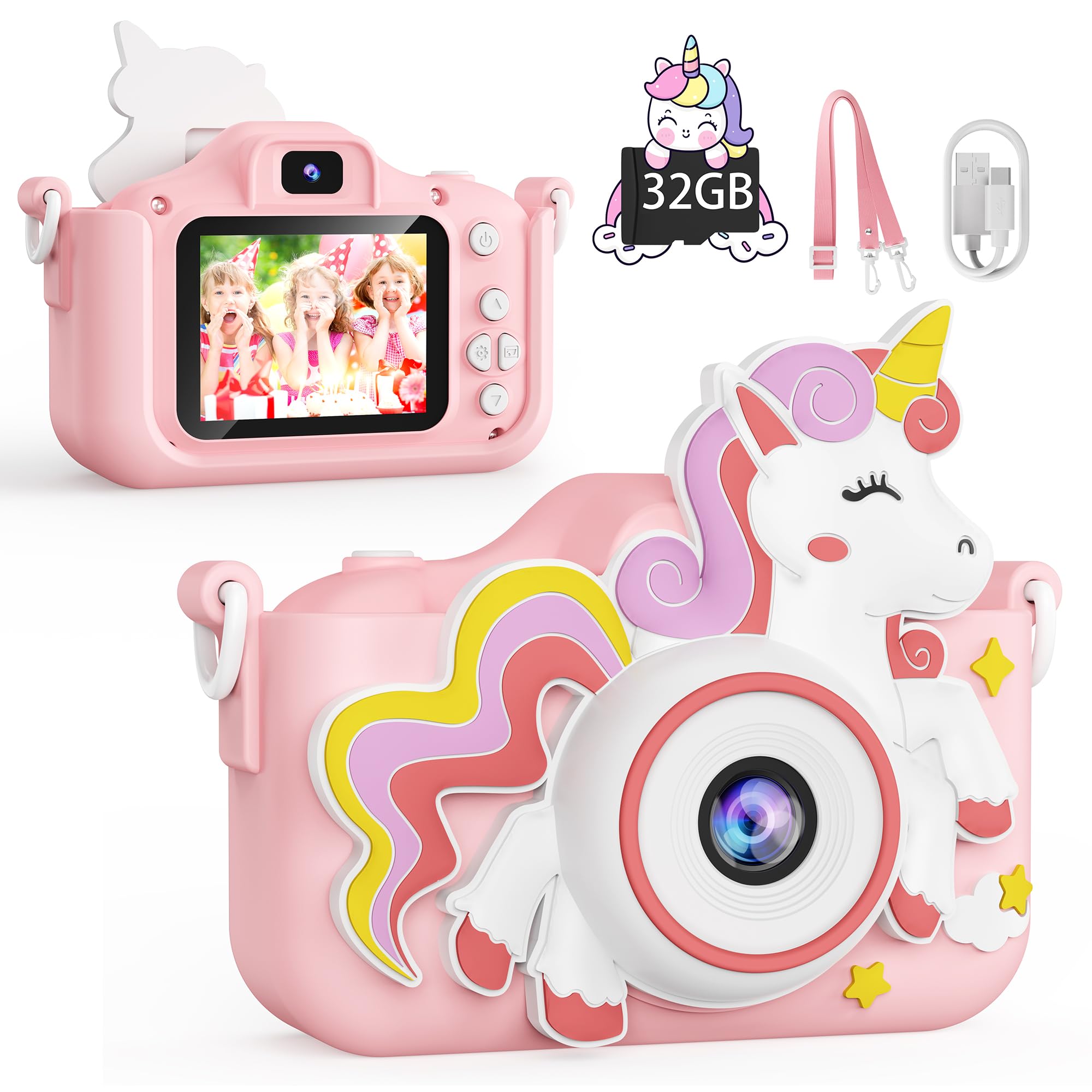 KOKODI kids camera front view shows compact design for young photographers.
