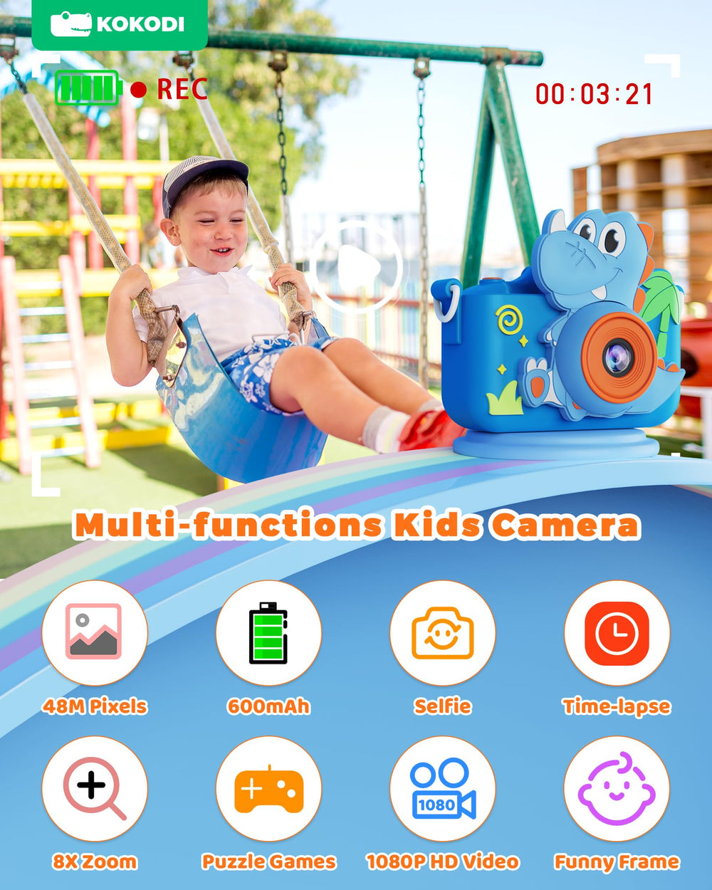 KOKODI features 28 cartoon frames and 6 filters to boost creativity.