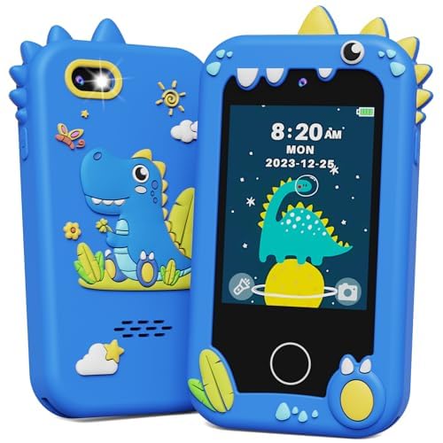 KOKODI Kids Phone blue front view, kid-friendly design for imaginative play