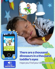 KOKODI Kids Phone dinosaur-embellished back, sturdy grip for everyday adventures