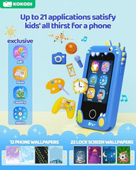 KOKODI Kids Phone preloaded games, puzzles, and stories for quick play