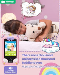 KOKODI Kids Phone silicone case close-up showing drop protection