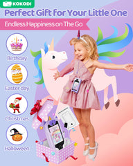KOKODI Kids Phone Toy unicorn-star packaging view suggests a thoughtful gift ready package.
