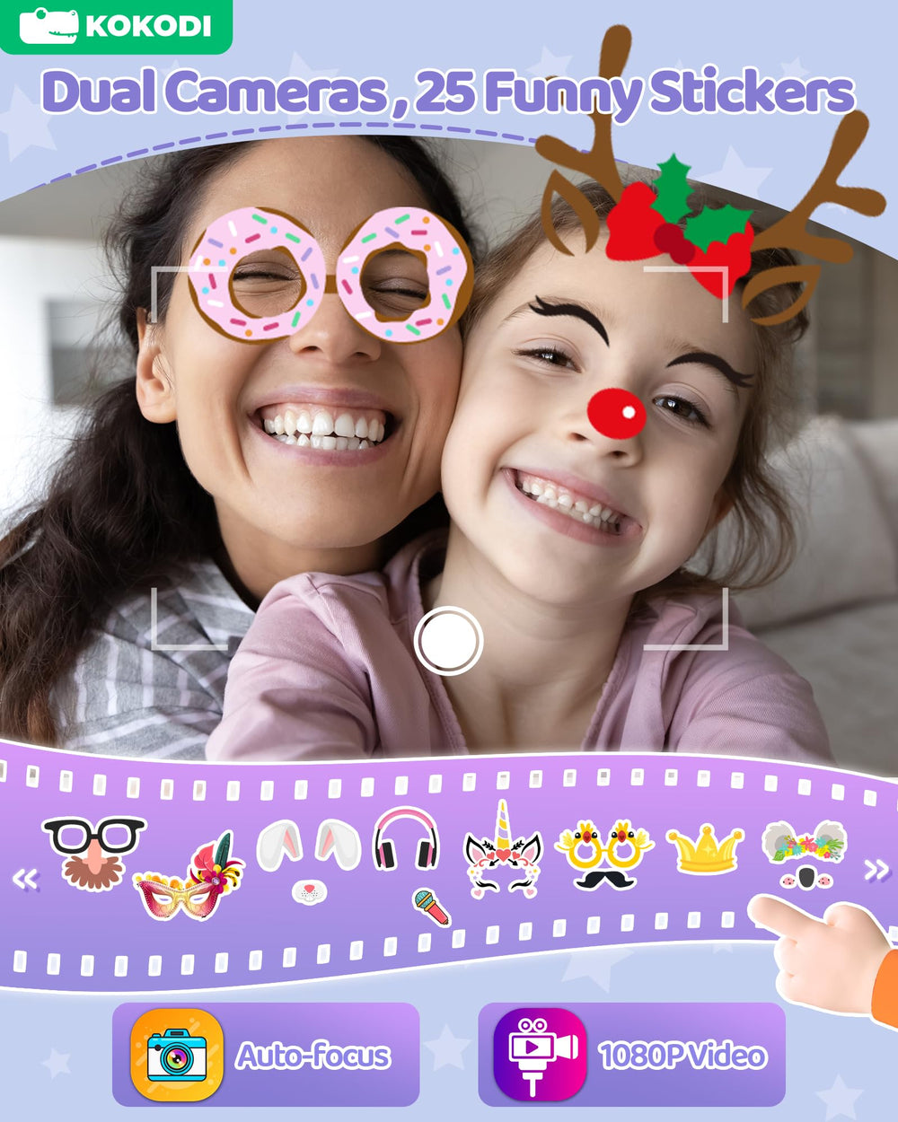 KOKODI Kids Phone Toy silicone case detail protects against everyday bumps.