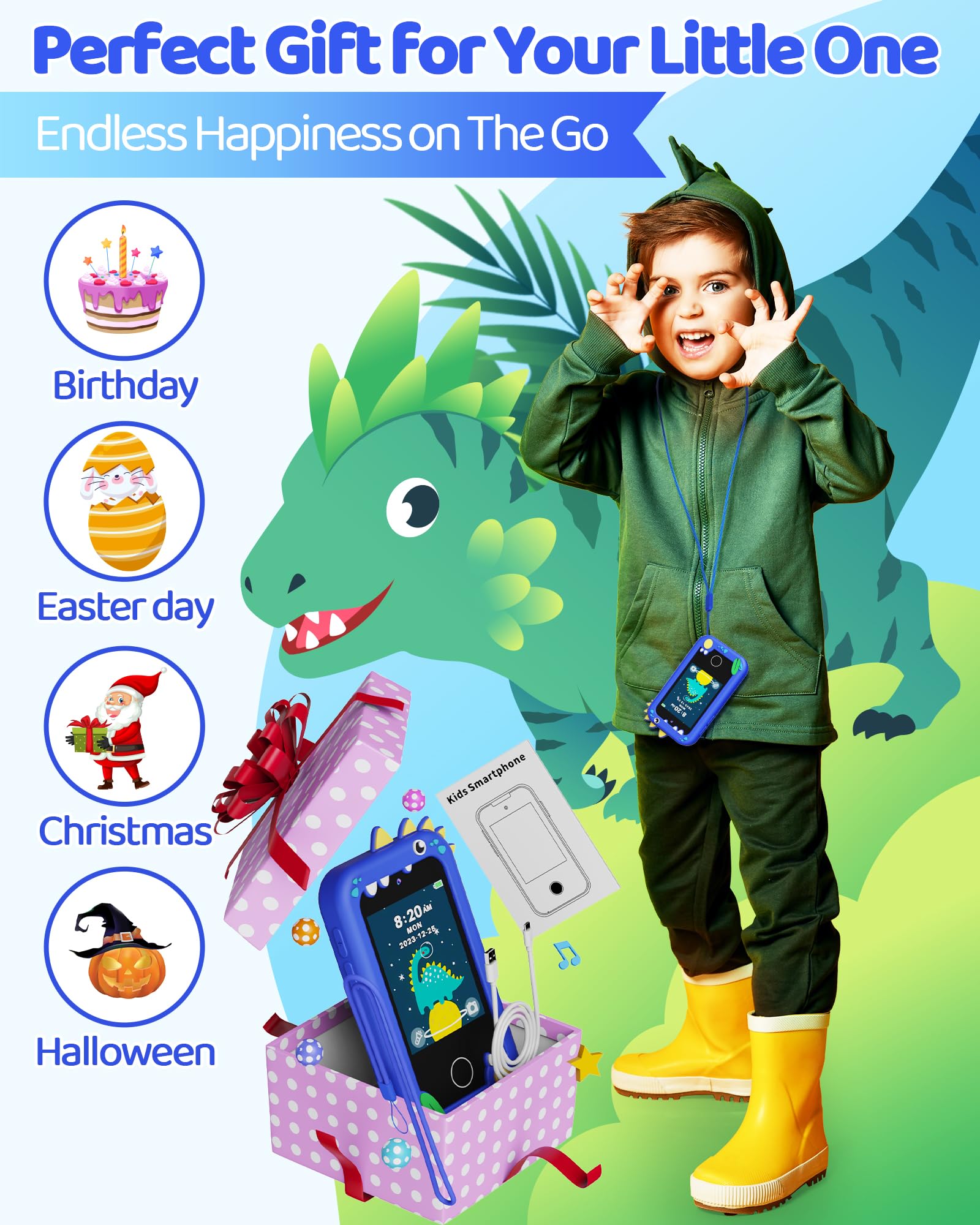 KOKODI Kids Phone travel-friendly unboxing experience and setup.