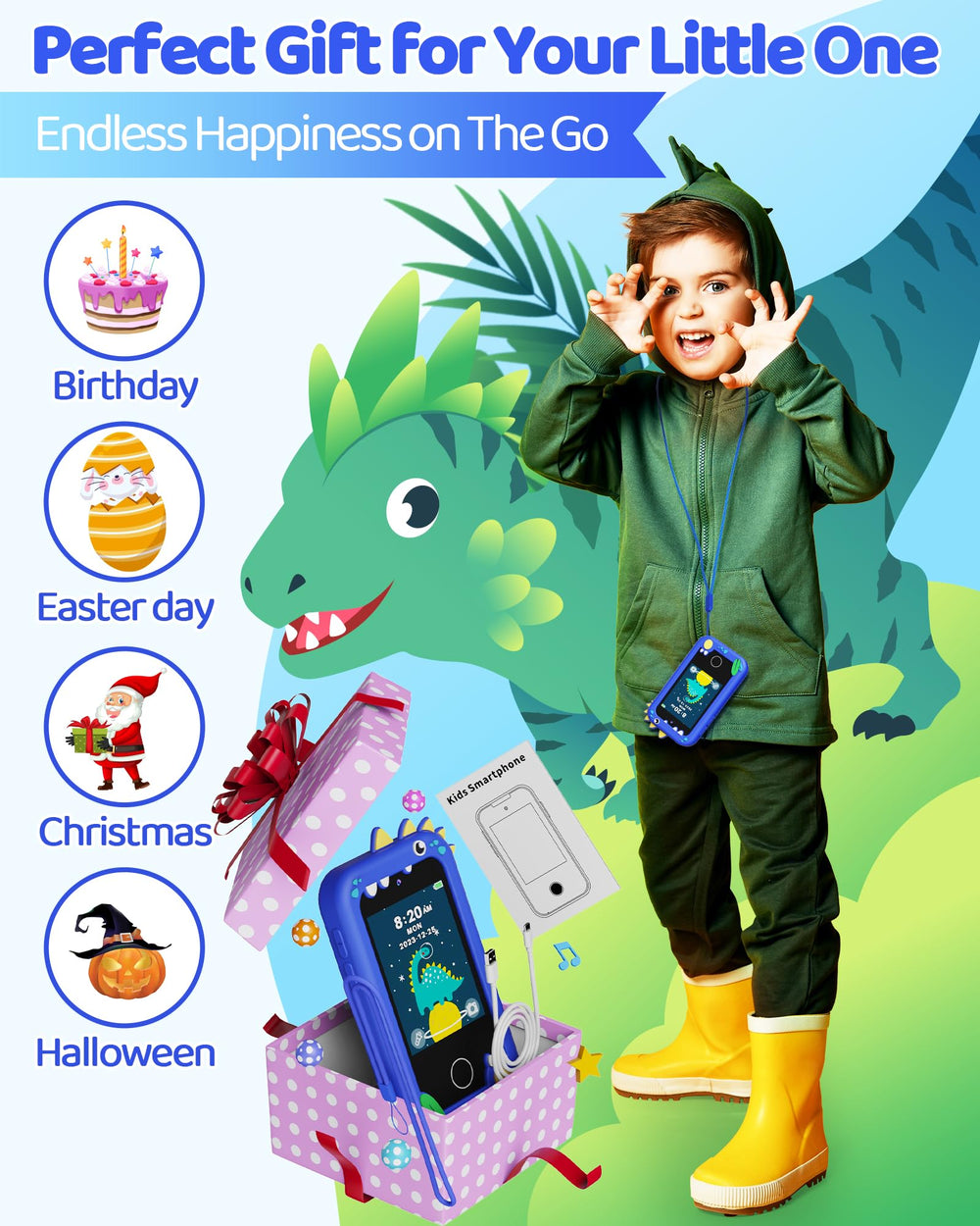 KOKODI Kids Phone travel-friendly unboxing experience and setup.