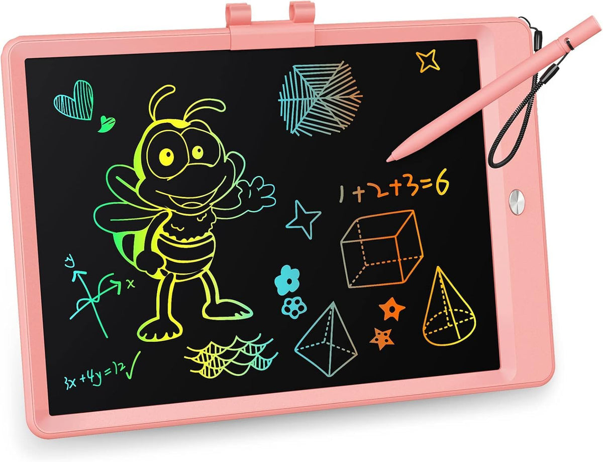 KOKODI LCD Writing Tablet front view showcases a safe, glare-free 10-inch screen for kids' doodling.