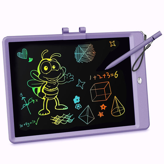 KOKODI LCD Writing Tablet 10-inch purple front view for mess-free doodling