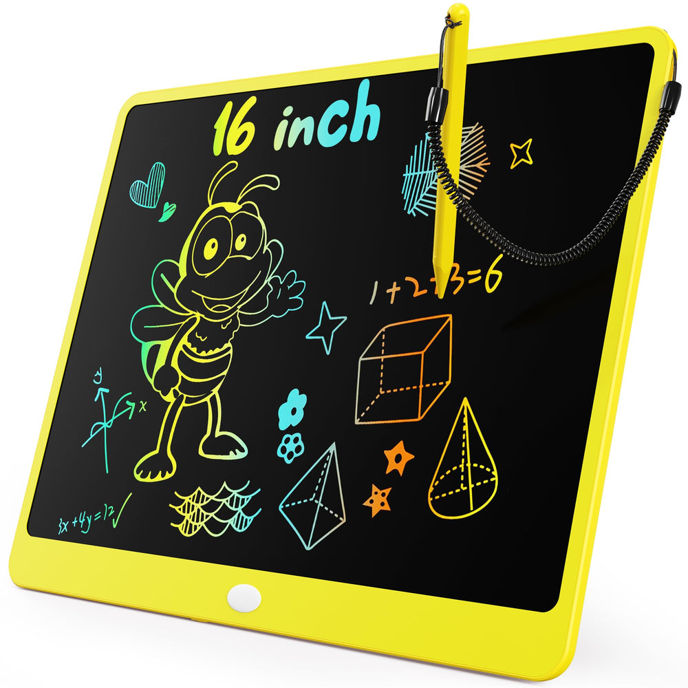 KOKODI LCD Writing Tablet with a 16-inch colorful screen for mess-free doodling.