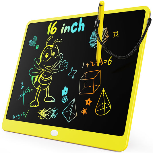 KOKODI LCD Writing Tablet with a 16-inch colorful screen for mess-free doodling.