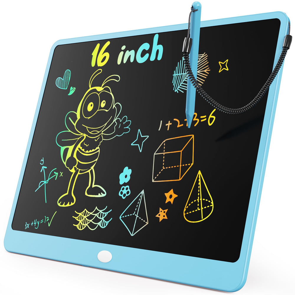 KOKODI LCD writing tablet with 16-inch colorful screen for creative learning.
