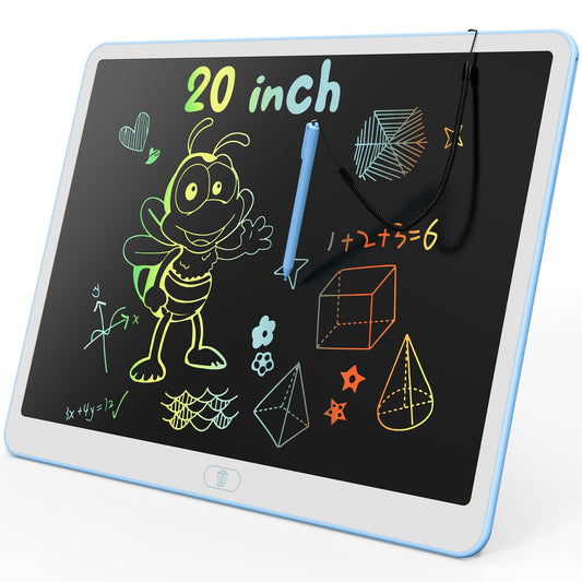 KOKODI LCD writing tablet blue doodle board for mess-free toddler drawing.