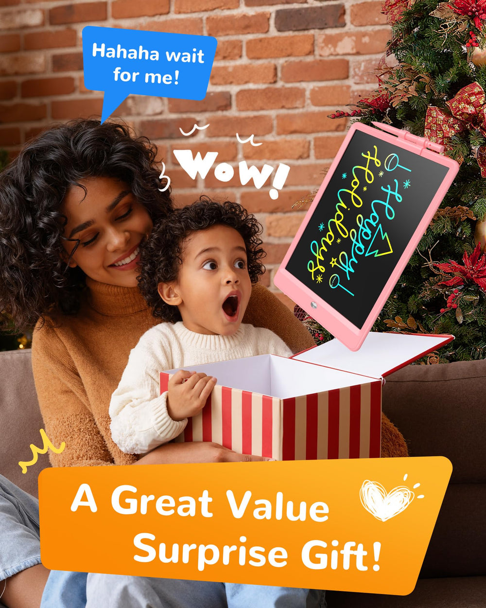 KOKODI 10-inch display provides vivid lines for creative prompts.