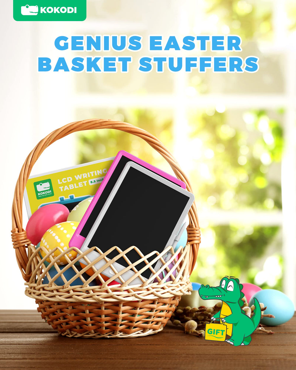 KOKODI LCD Writing Tablet travel-ready companion for cars and planes during learning games