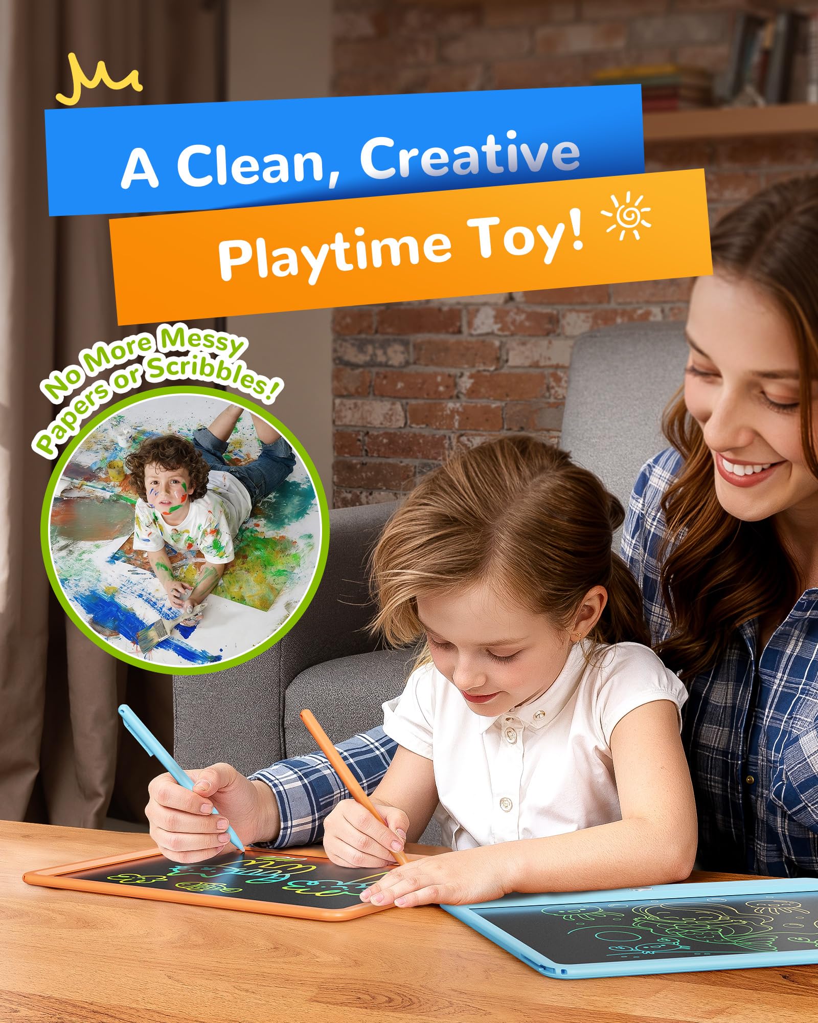 KOKODI mess-free coloring shows varied line thickness for expressive art.