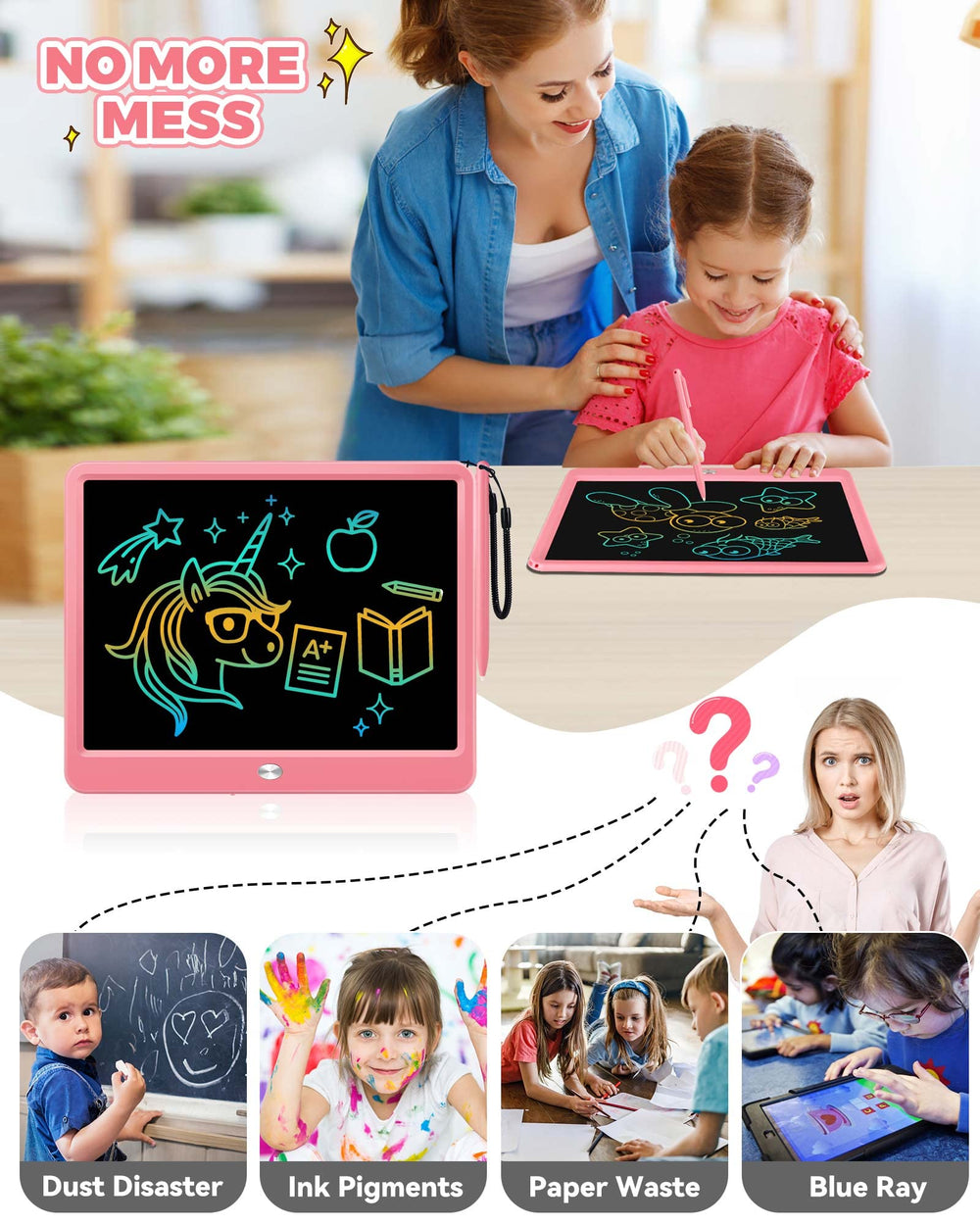 KOKODI portable travel erasa ble board fits bags for car, plane, and classroom use.