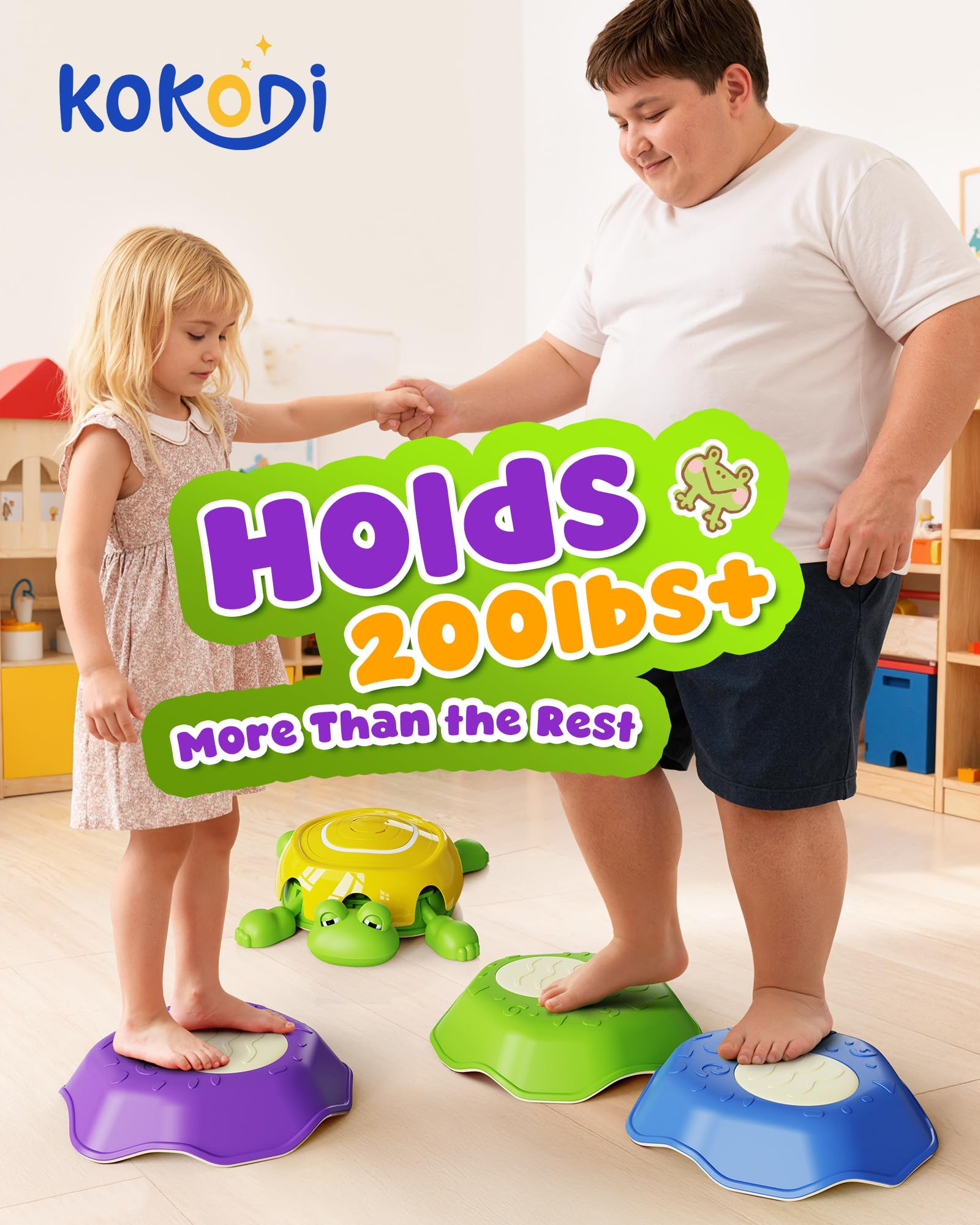 KOKODI stepping stones anti-slip base keeps setup stable during hops