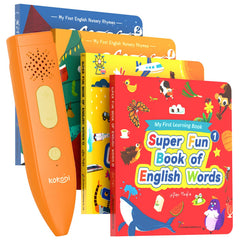 KOKODI Talking Pen on a book page for independent reading and early language practice.