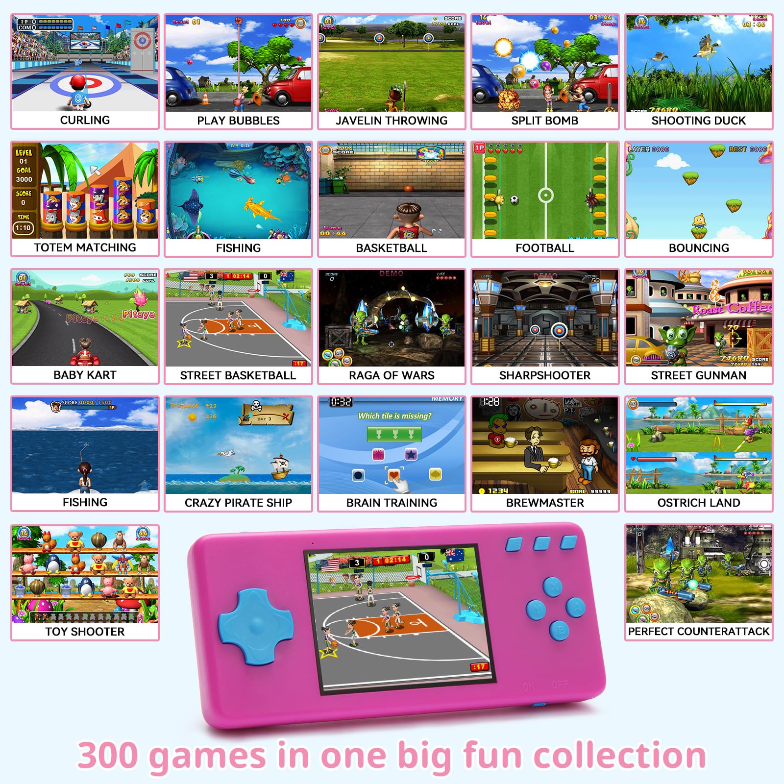 KOKOEIEI handheld console rechargeable battery with USB charging for long play on the go
