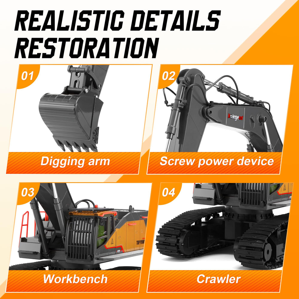 kolegend 1-14 RC excavator claw attachment in use
