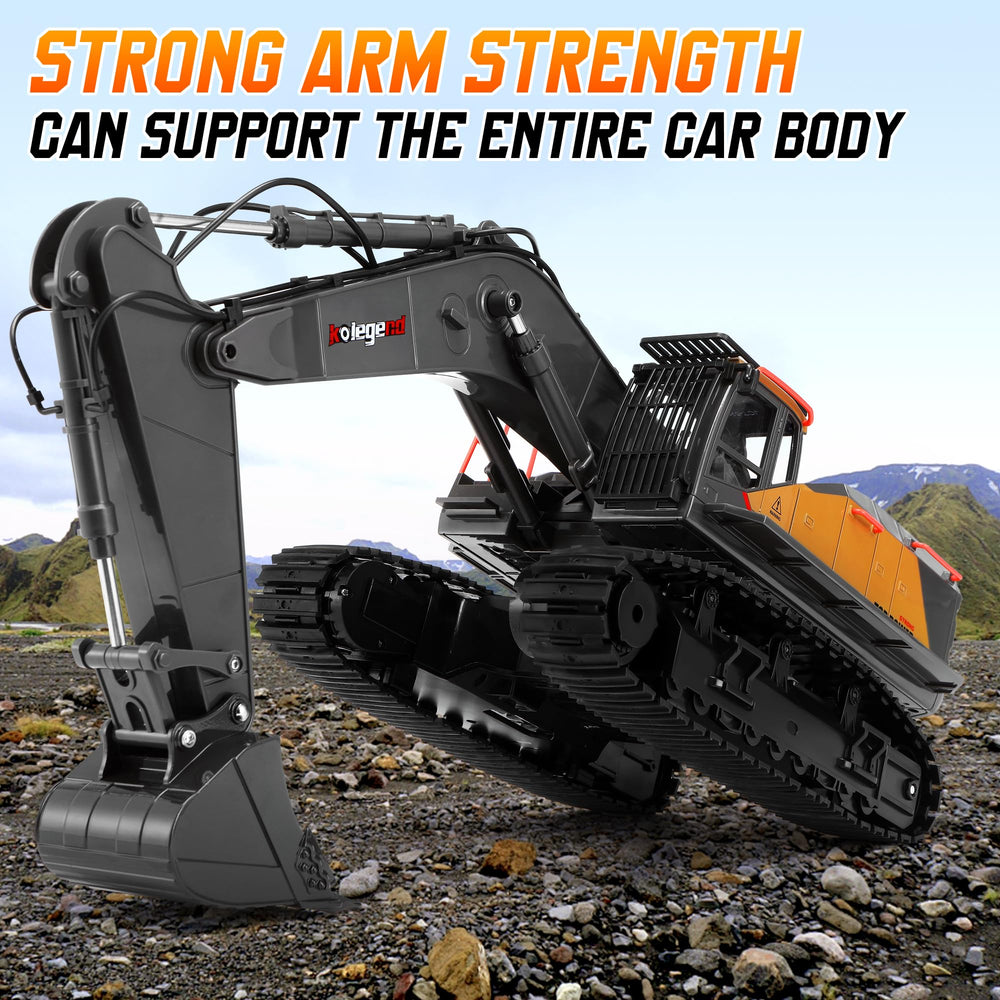 kolegend 1-14 RC excavator wood grabber in action for material handling