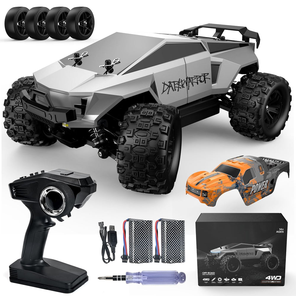 kolegend Cyber Monster Truck front view shows rugged tires for all-terrain play.