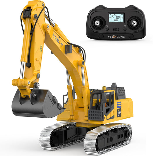 kolegend hobby metal mini rc excavator with carry case for portable outdoor play