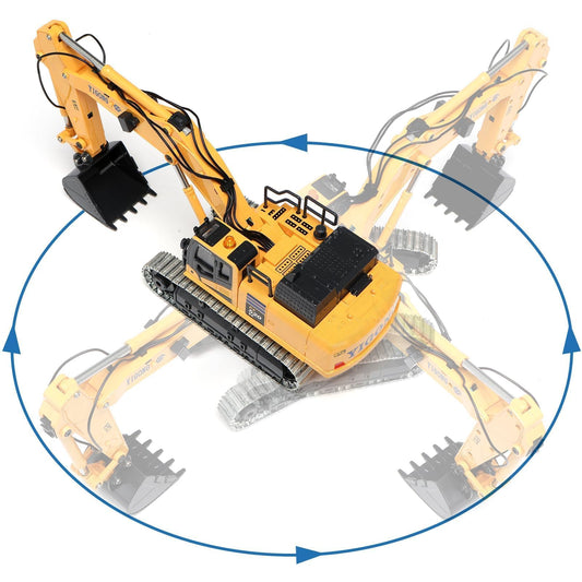kolegend rc excavator leadscrew digging feature demonstrates precise soil movement