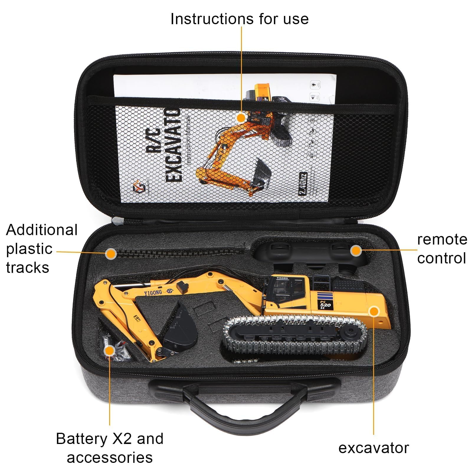 kolegend zinc-alloy bucket and tracks provide durable performance in rugged play