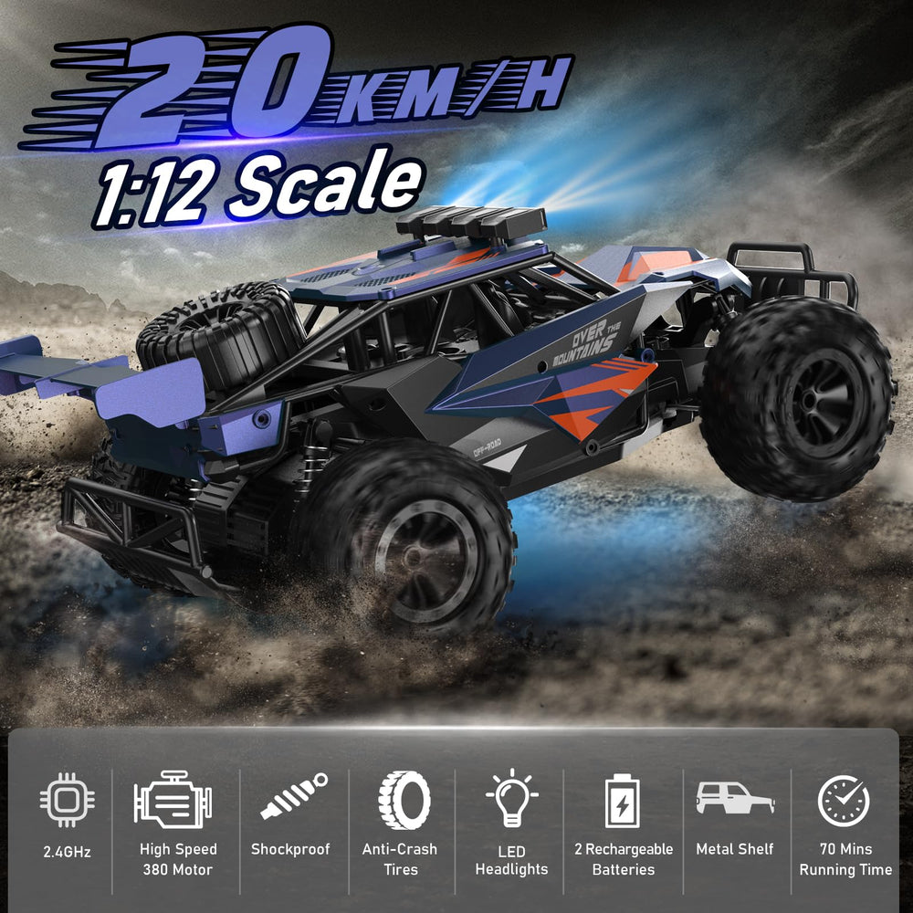 Kolegend RC truck with LED headlights for night-time fun