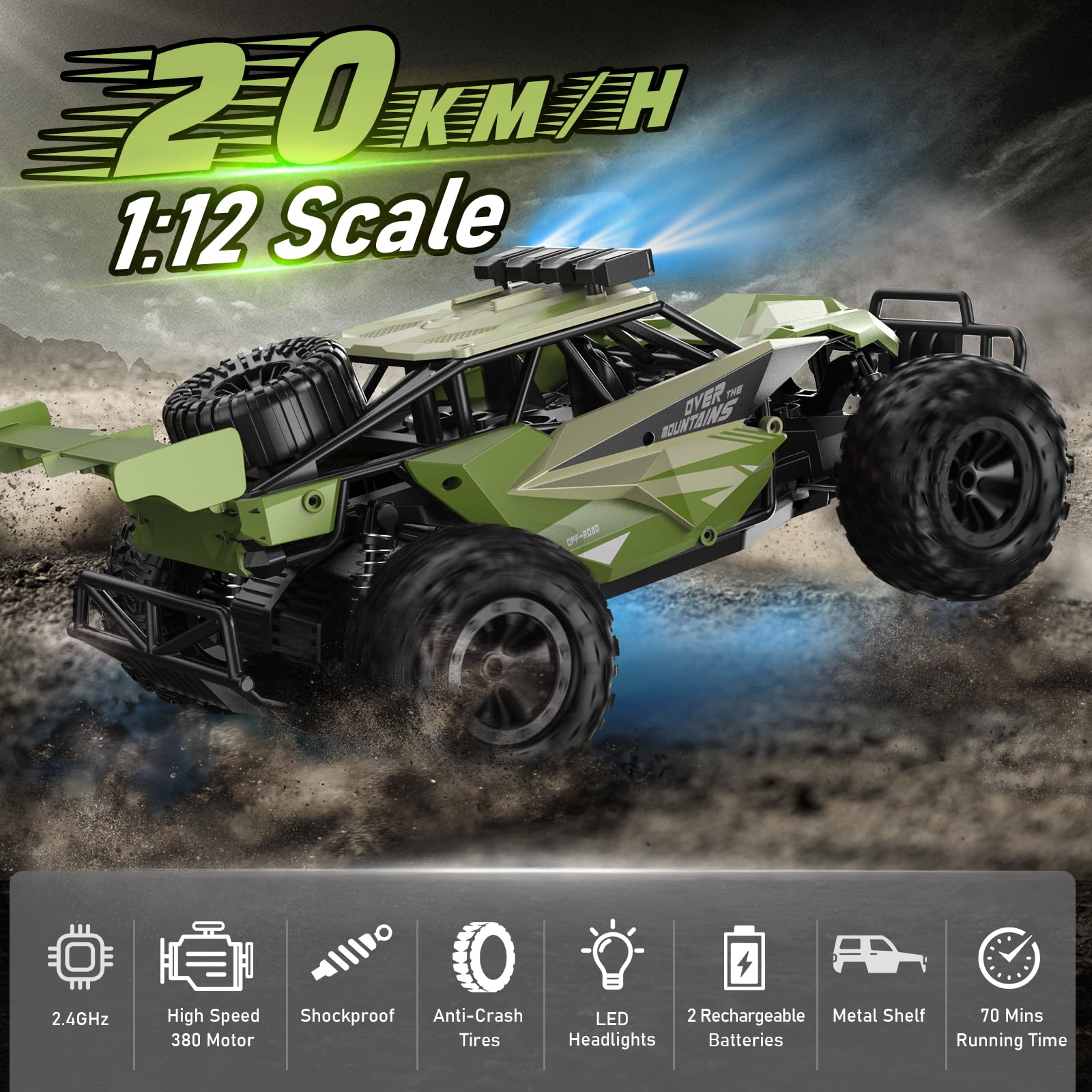 kolegend RC truck side profile ready for off-road action