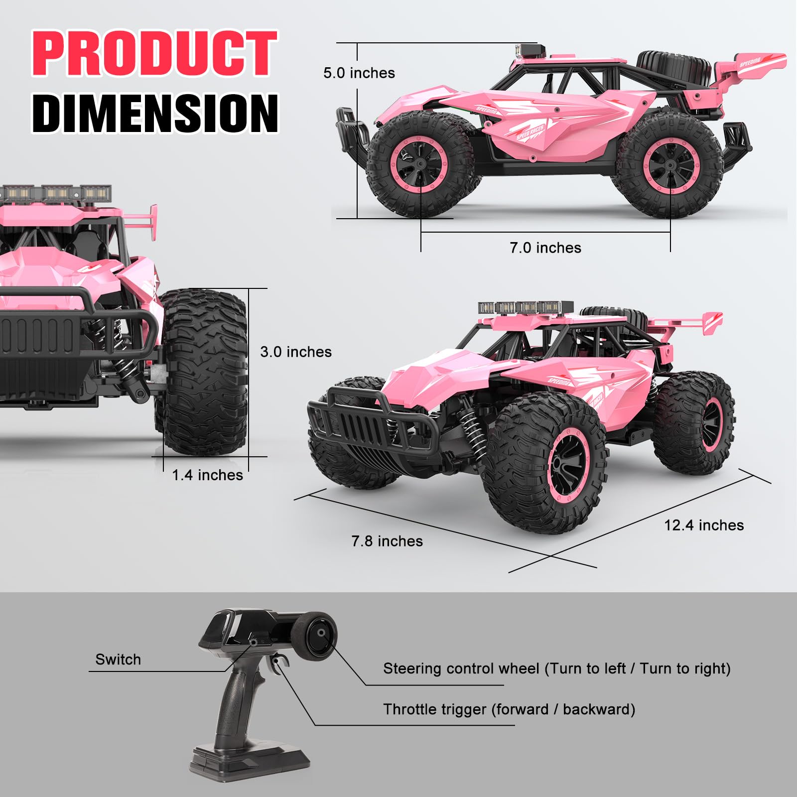 Kolegend remote control car durable frame and bumper designed to absorb bumps