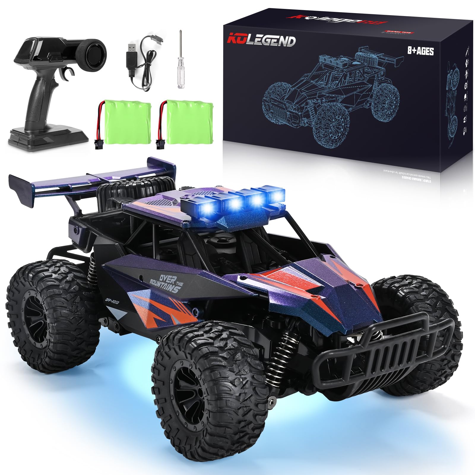Kolegend remote-control car for outdoor performance and rugged play
