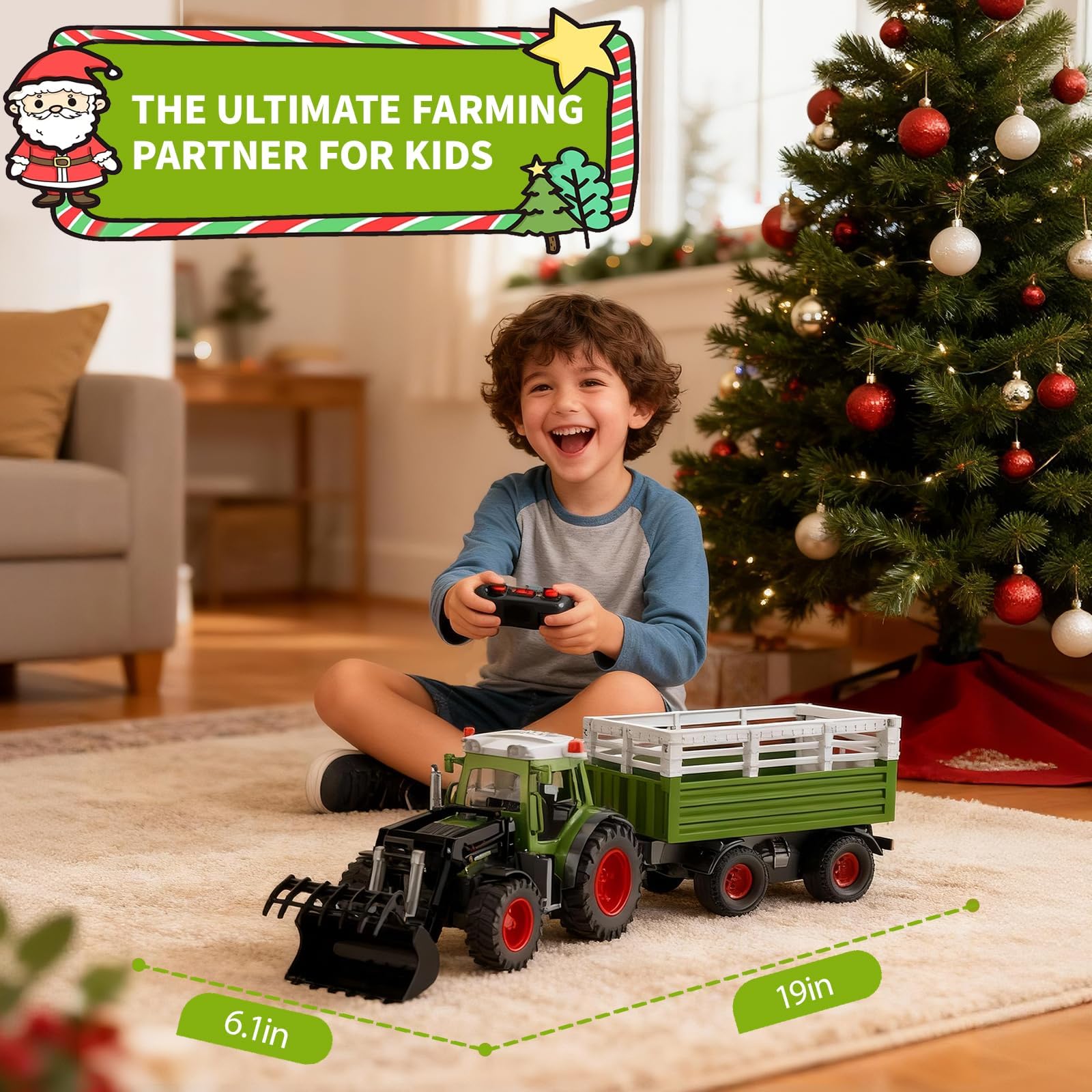 Kolegend tractor lights add authentic farm ambiance during dusk play