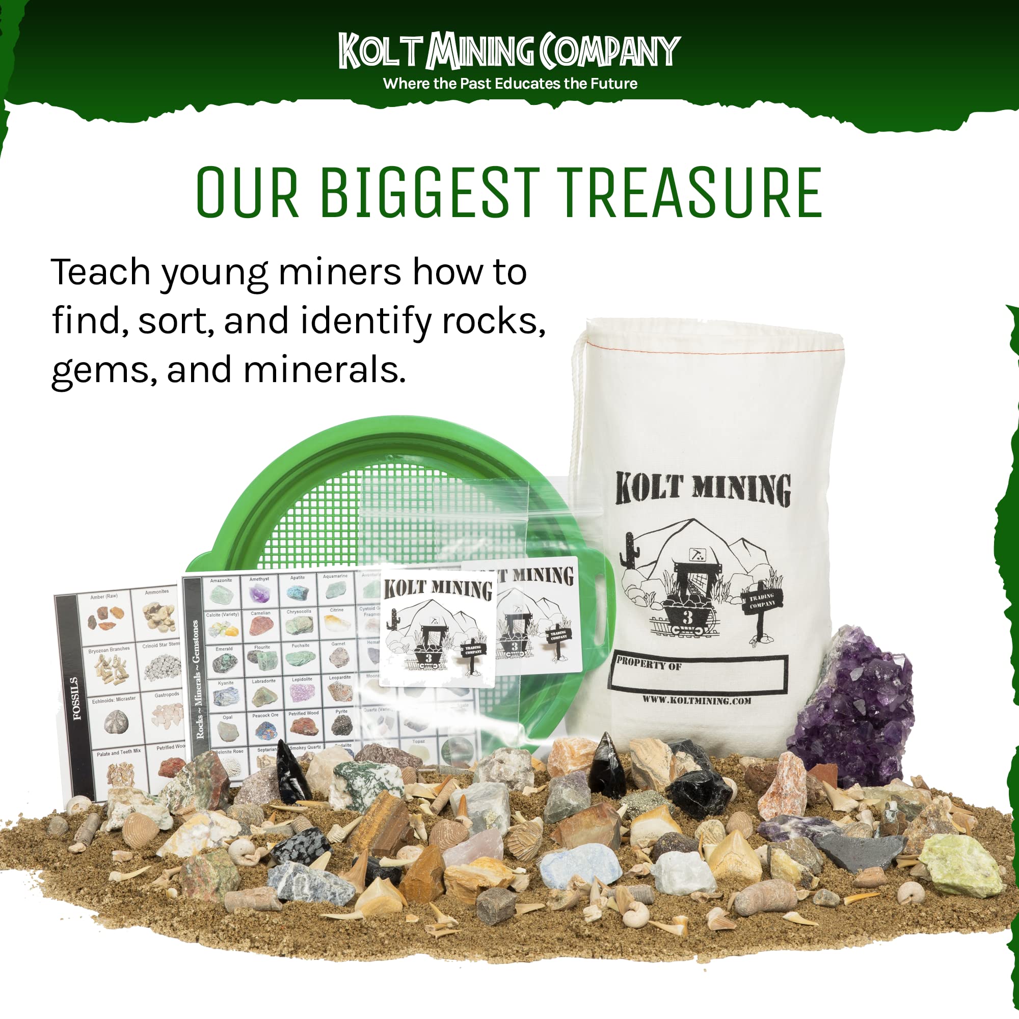 Kolt Mining Mother Lode arrowheads highlight ancient tools for tactile discovery.