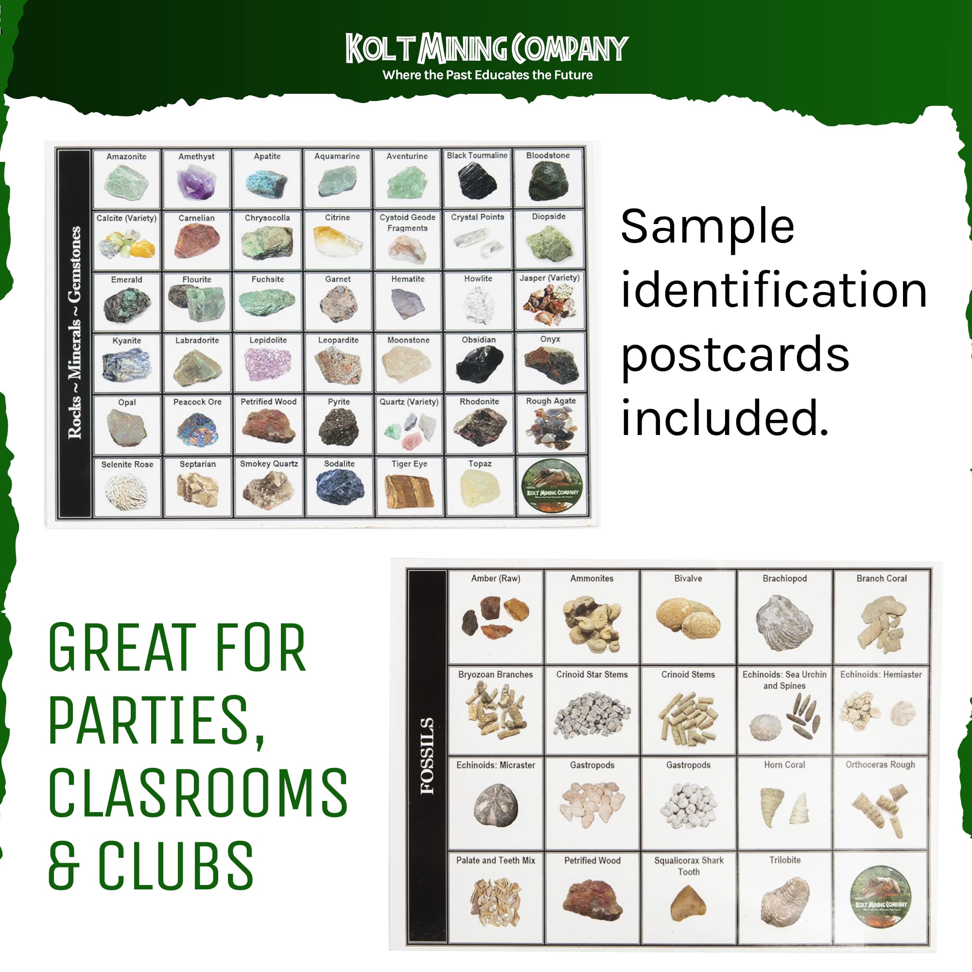 Kolt Mining postcards provide quick reference IDs to encourage self-led learning.