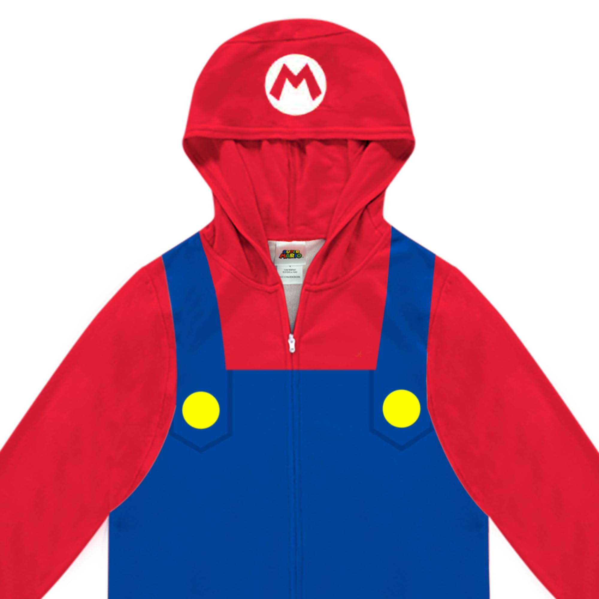 Komar Kids Super Mario costume pajama worn as all-in-one sleepwear.