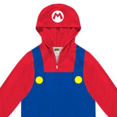 Komar Kids Super Mario costume pajama worn as all-in-one sleepwear.