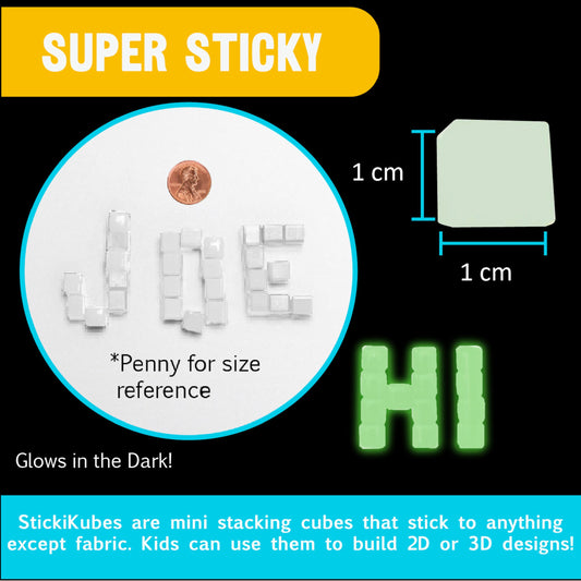 KOMARC GAMES StickiKubes close-up of 1 cm cubes for precise stacking