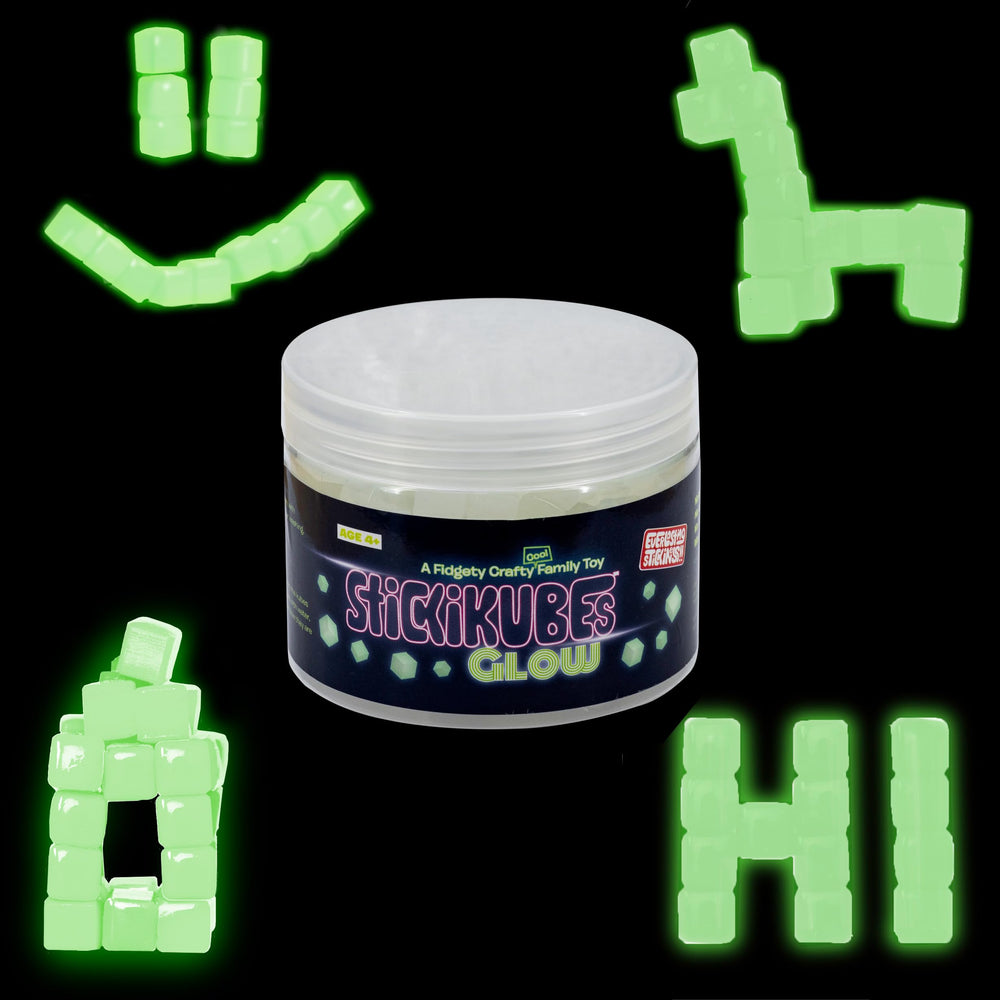 KOMARC GAMES StickiKubes tub with 125 cubes for creative play and easy cleanup