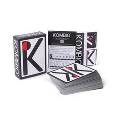 KOMBIO all-in-one card game cover for quick family play.