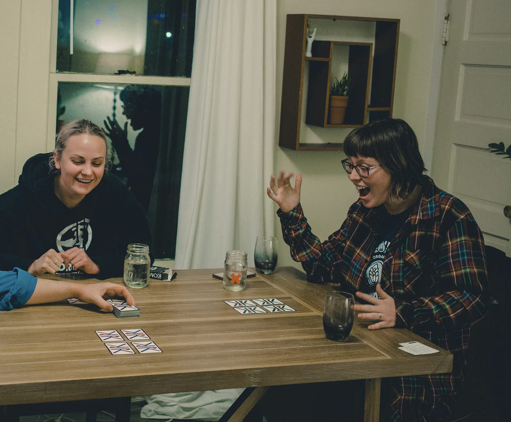 KOMBIO game-night setup ready for group play.