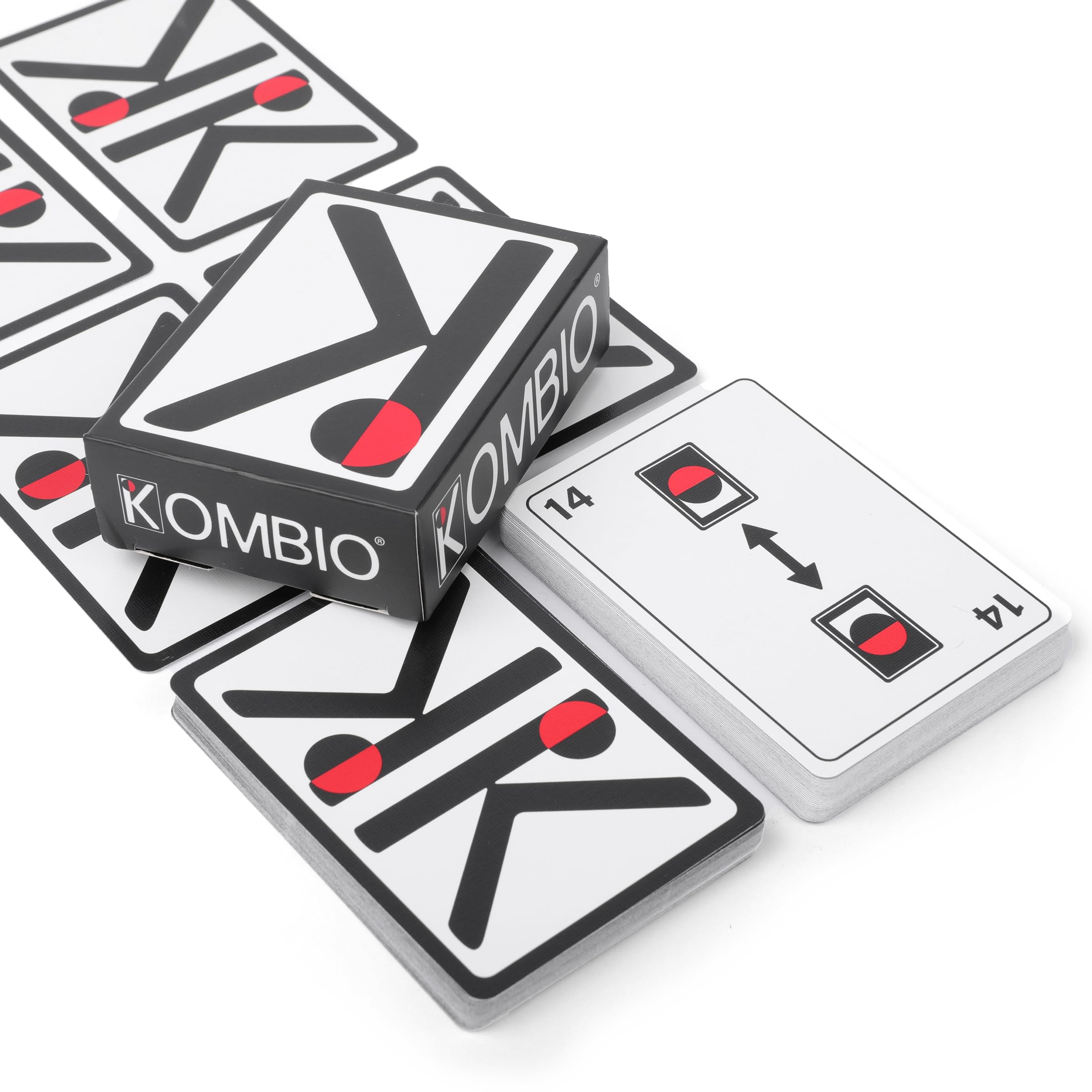 KOMBIO seventy premium linen-finish cards ready for fast rounds.