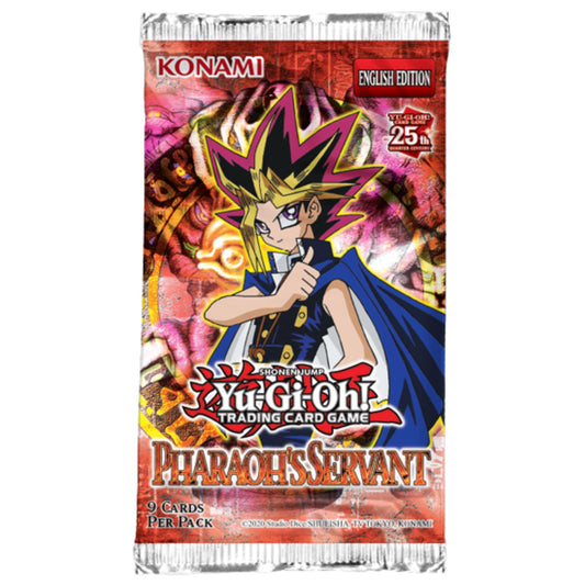 Konami Pharaoh's Servant booster box contents, showcases rare and common packs for strategic build possibilities.