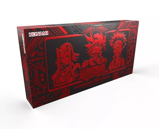 Konami Yu-Gi-Oh! Legendary 5D's Decks Collector's Set cover showing three ready-to-play decks.