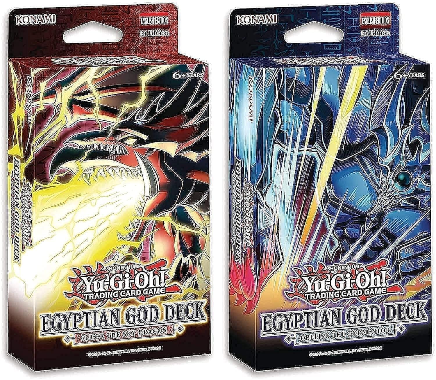 Konami Yu-Gi-Oh! Egyptian God Deck Slifer the Sky Dragon, beginner-friendly summoning focus.